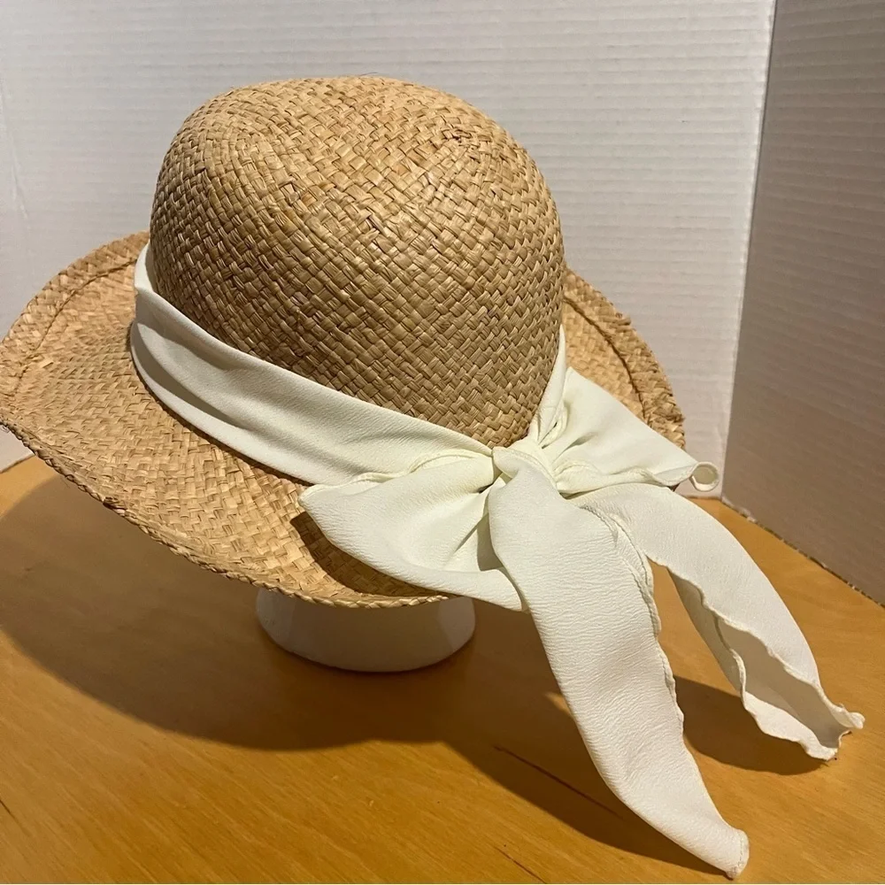 Foldable Travel Bow Ribbon Panama Hat Beach Straw Hats Sun Hat Women's Cap